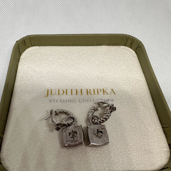 Judith Ripka Sterling Silver Diamonique Earrings - Picture 7 of 12